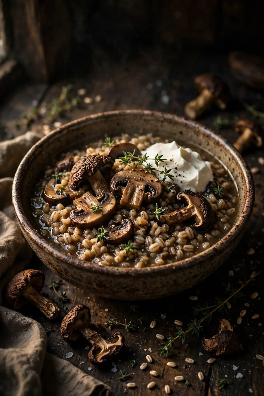 Mushroom Barley Pot