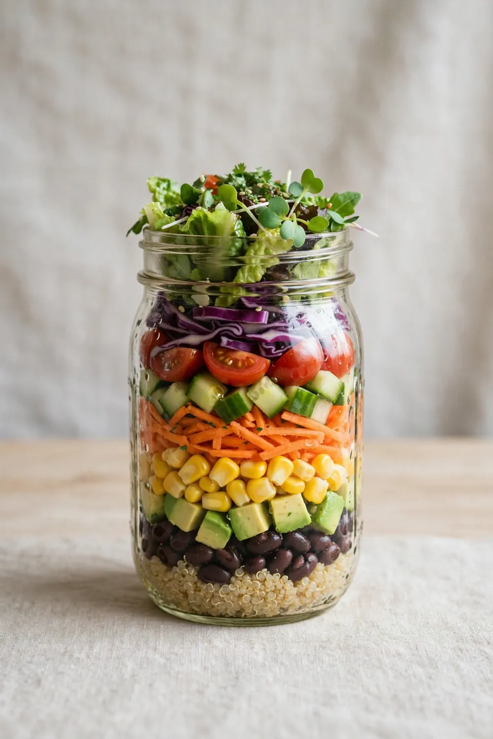 Mason Jar Salads - healthy meal prep lunches