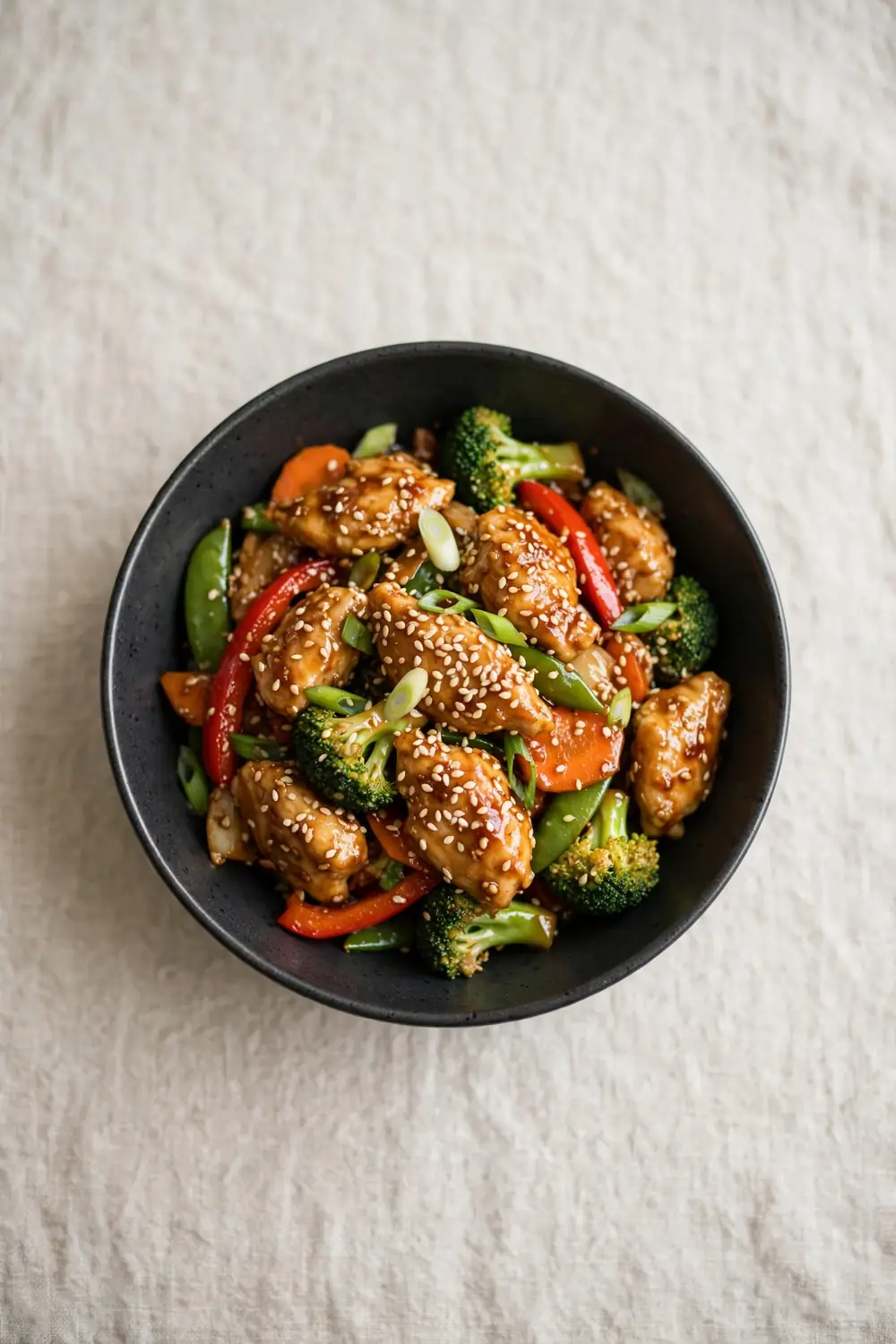 23 easy meal prep dinner ideas: sesame chicken stir fry