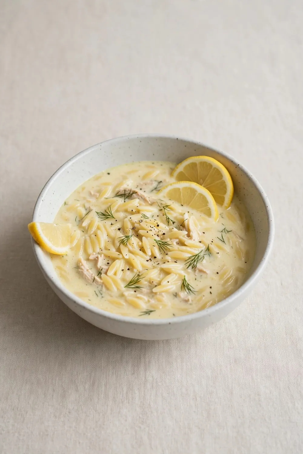 protein soups with creamy Greek avgolemono and lemon