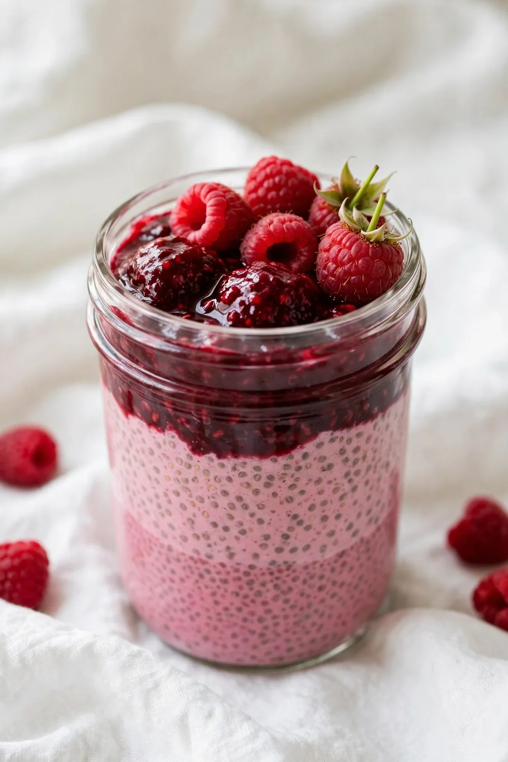 raspberry chia jar 15