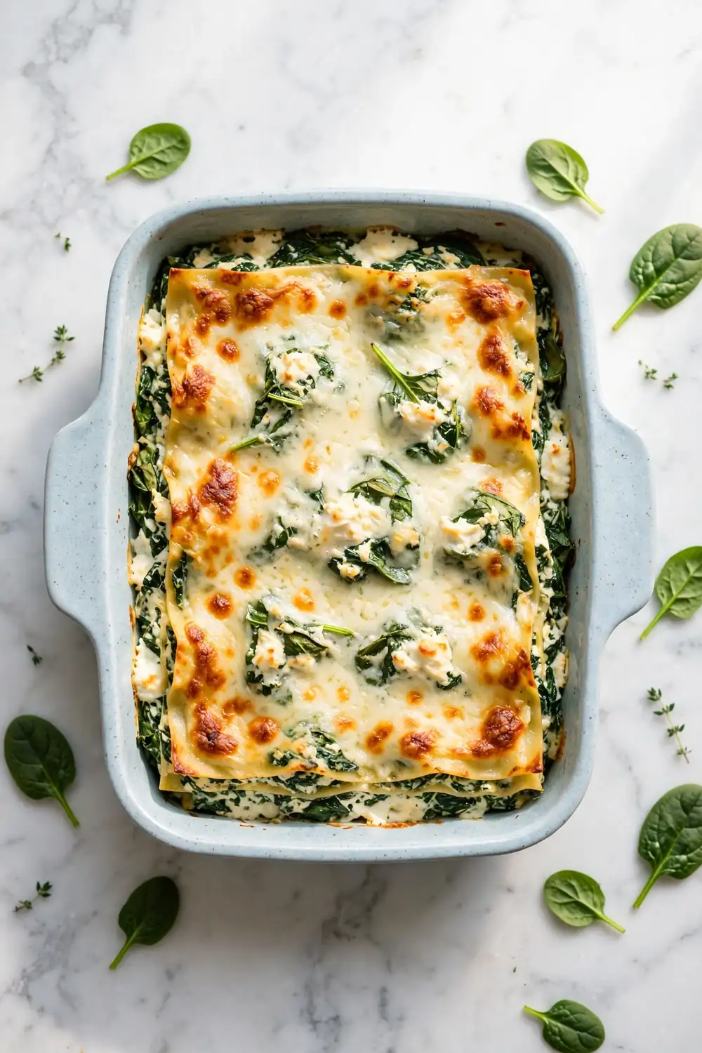 Spinach ricotta layers