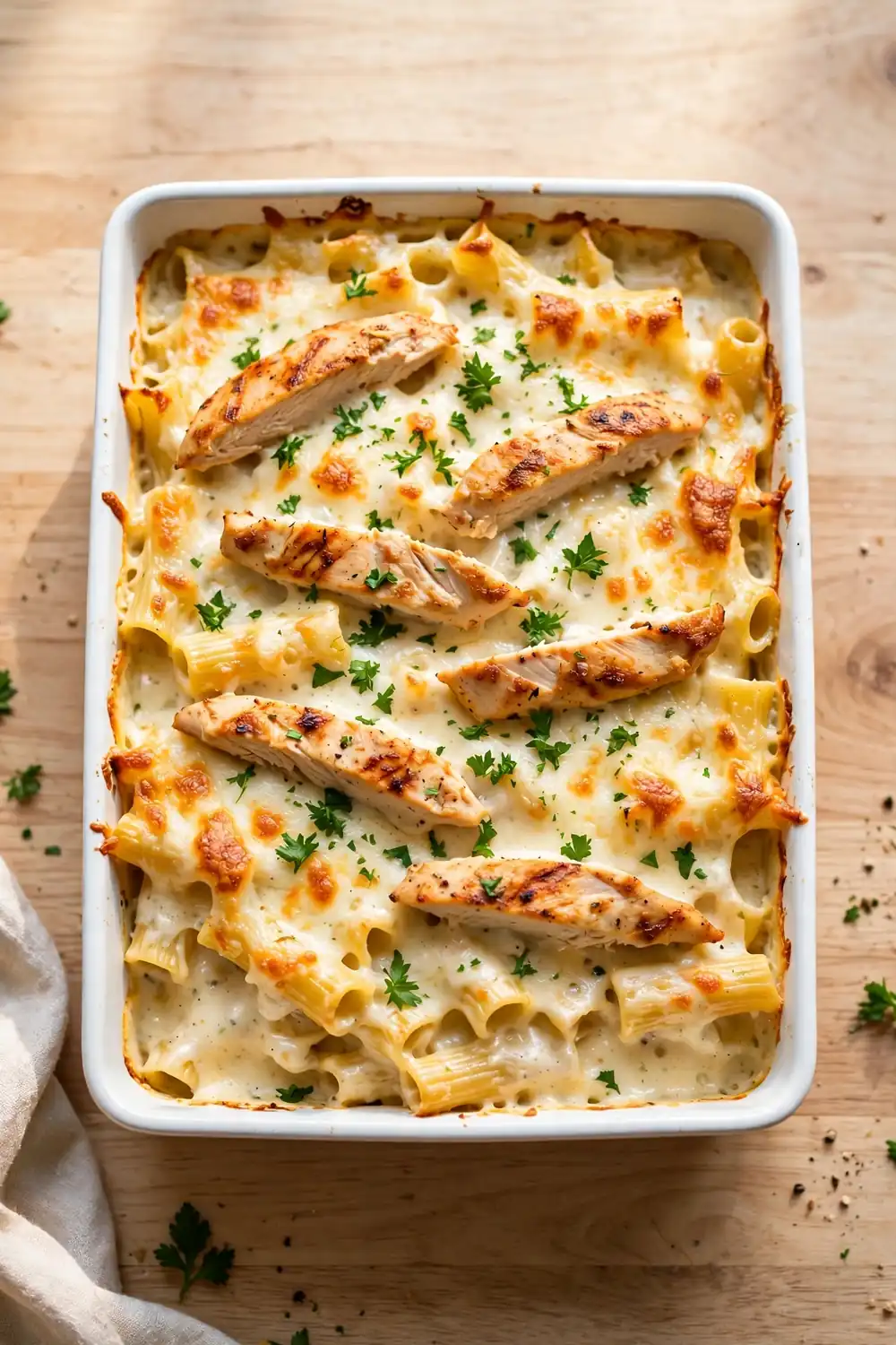 Chicken alfredo layers