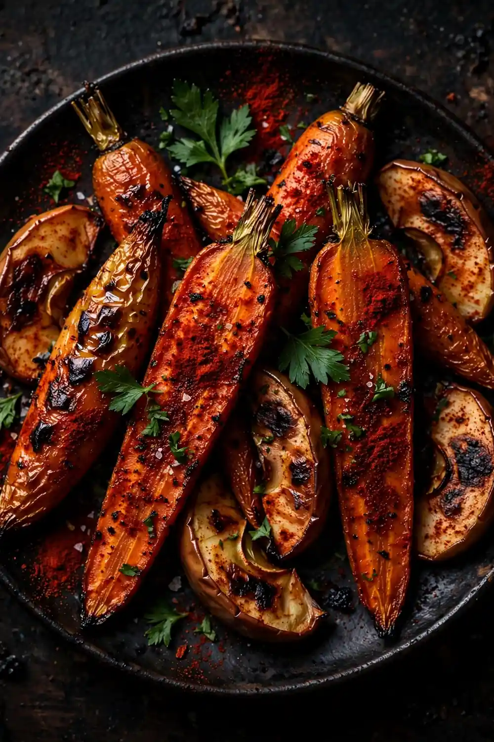 roasted carrots and apples 09