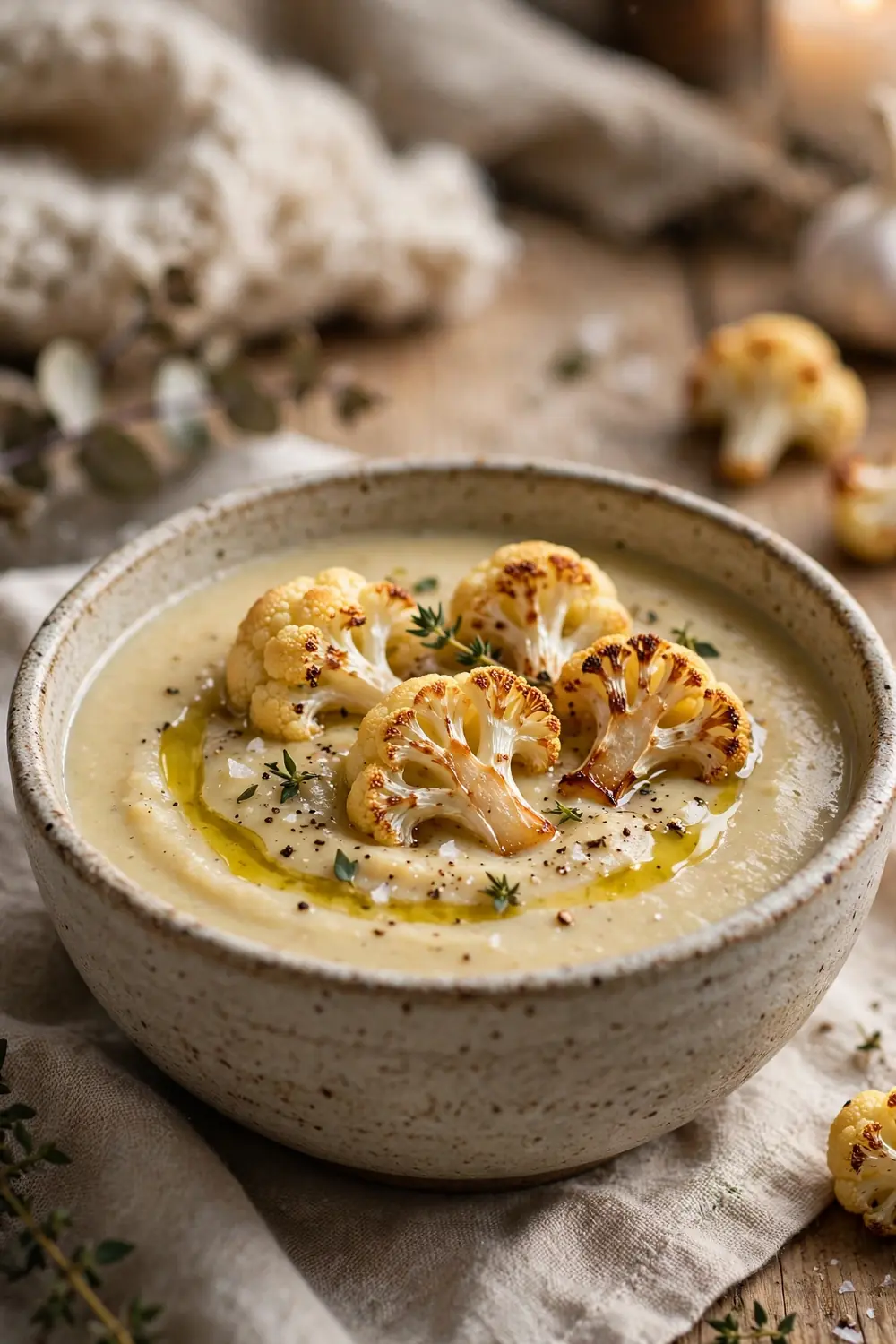 Roasted cauliflower soup