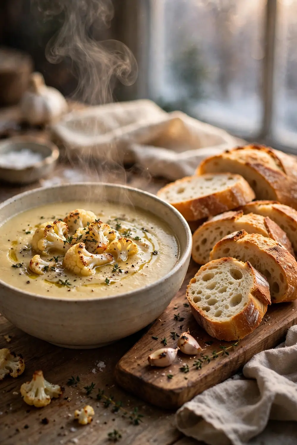 Roasted cauliflower soup