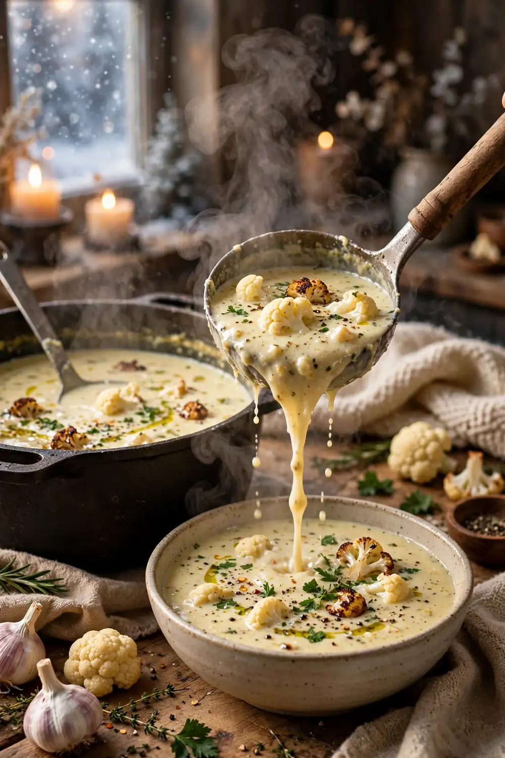 Roasted cauliflower soup