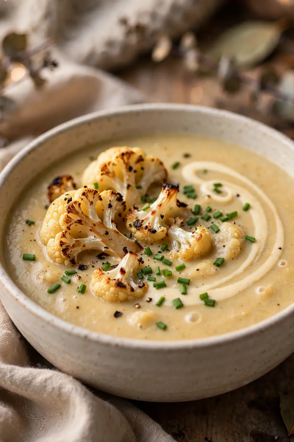 Roasted cauliflower soup