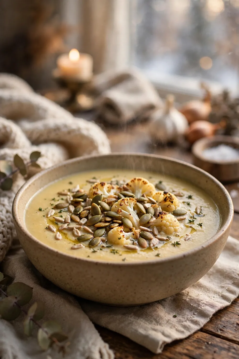 Roasted cauliflower soup