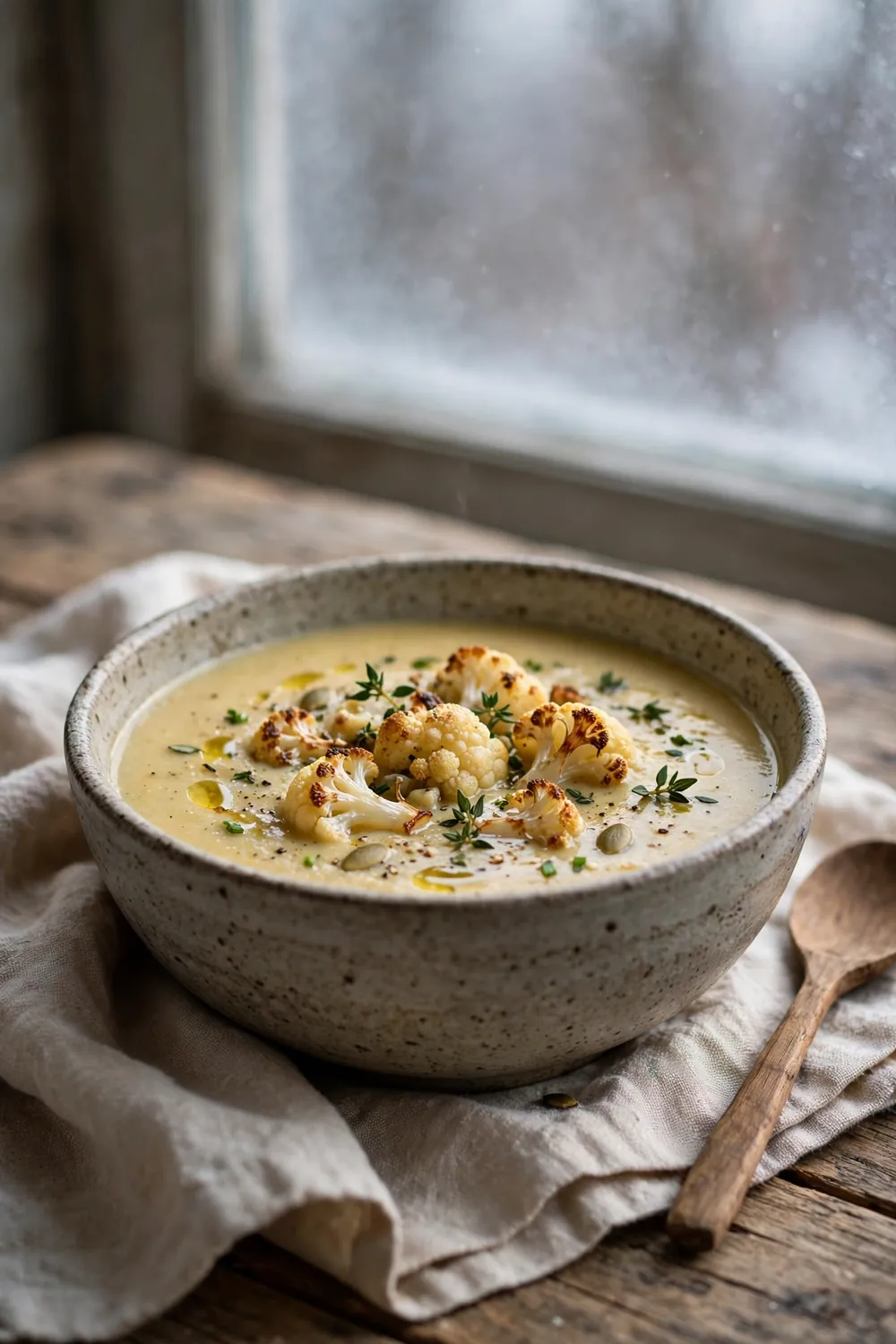 Roasted cauliflower soup