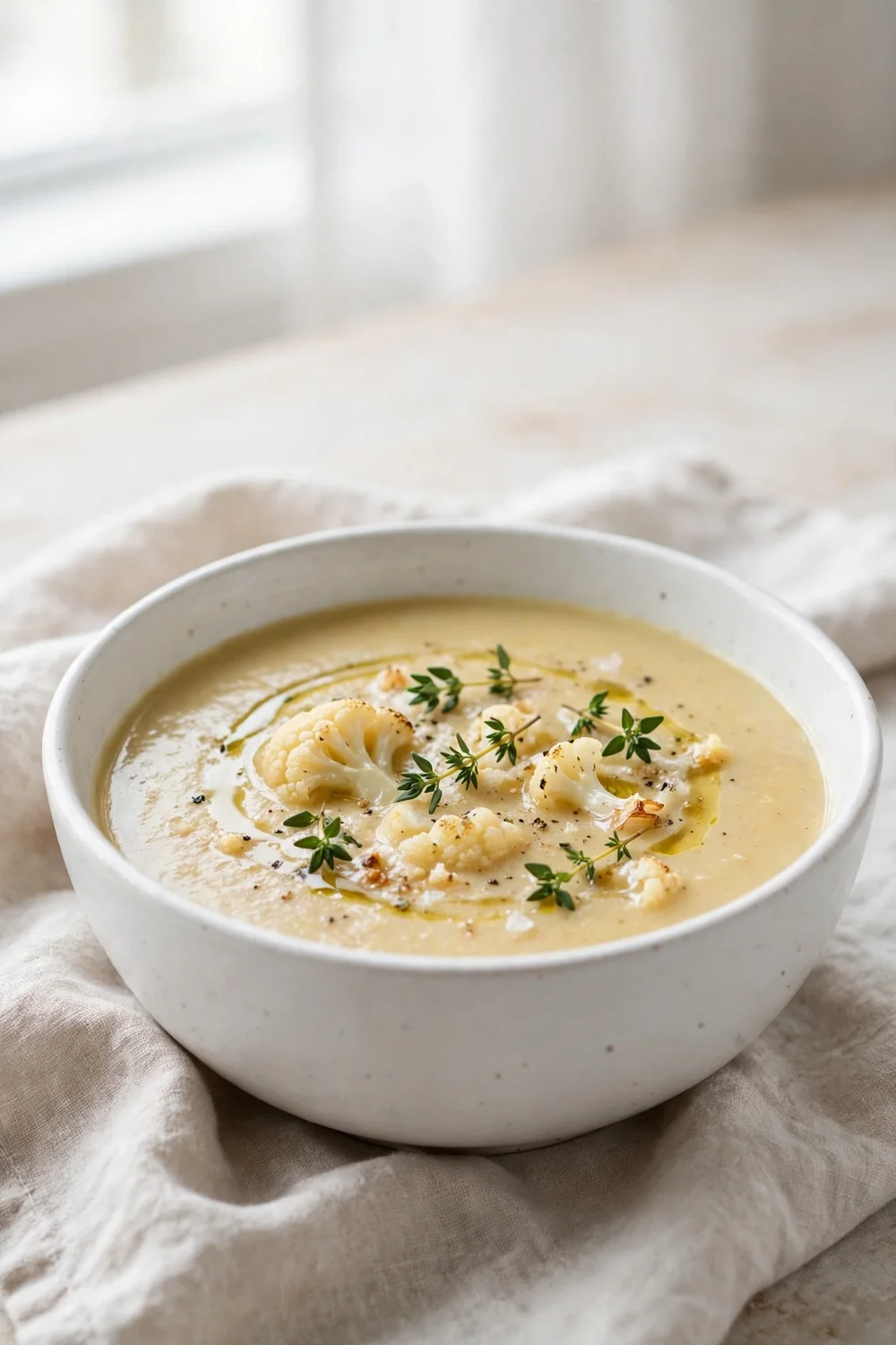 Roasted cauliflower soup