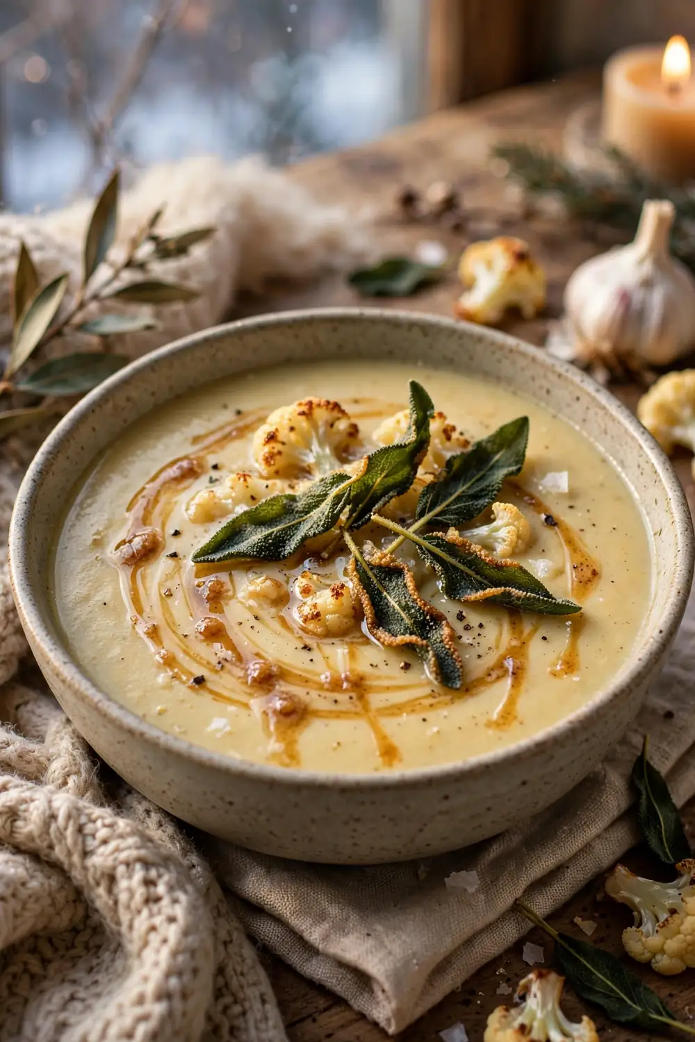 Roasted cauliflower soup
