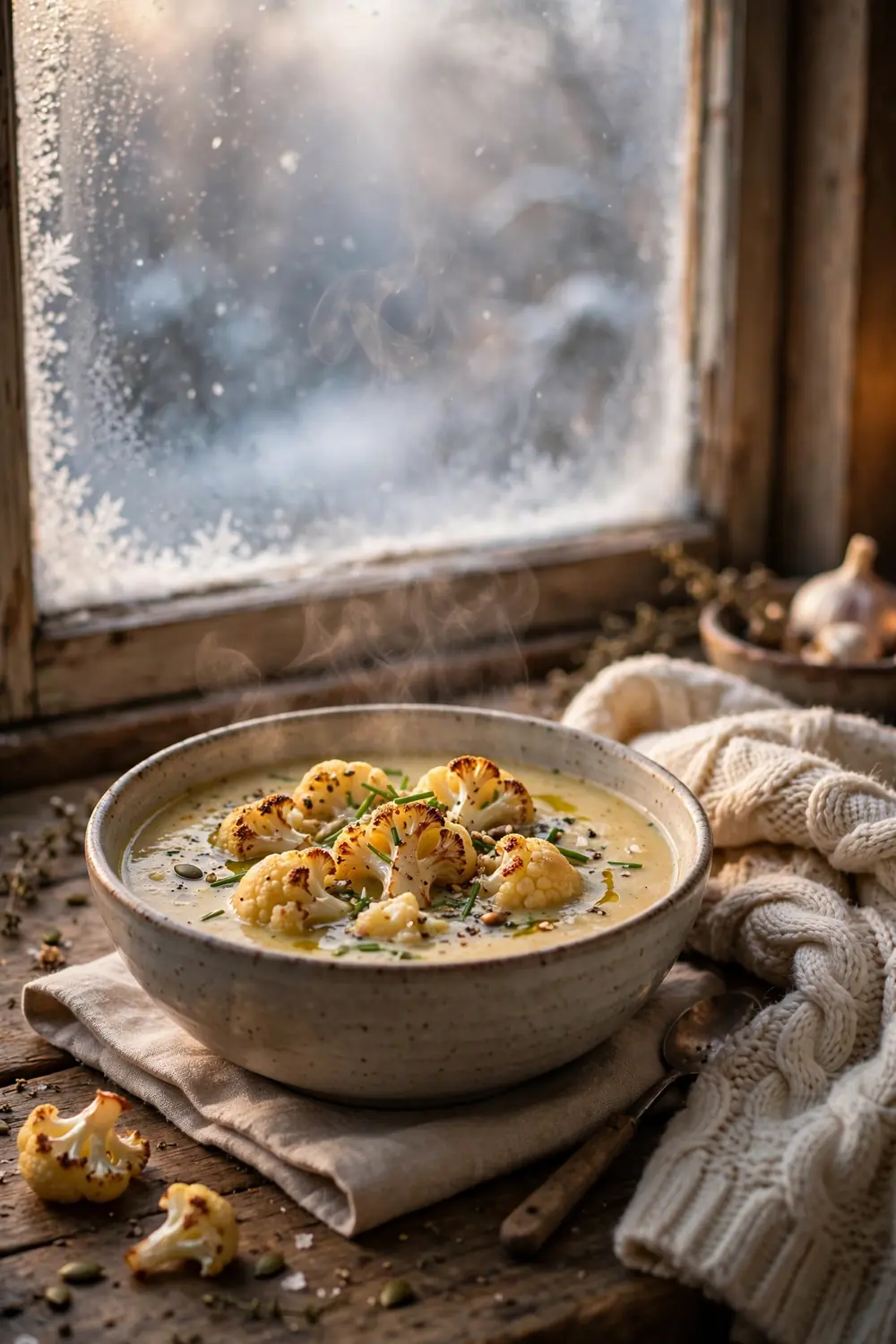 Roasted cauliflower soup