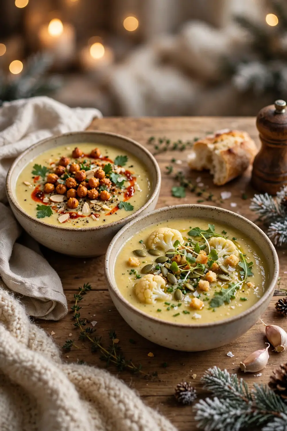 Roasted cauliflower soup