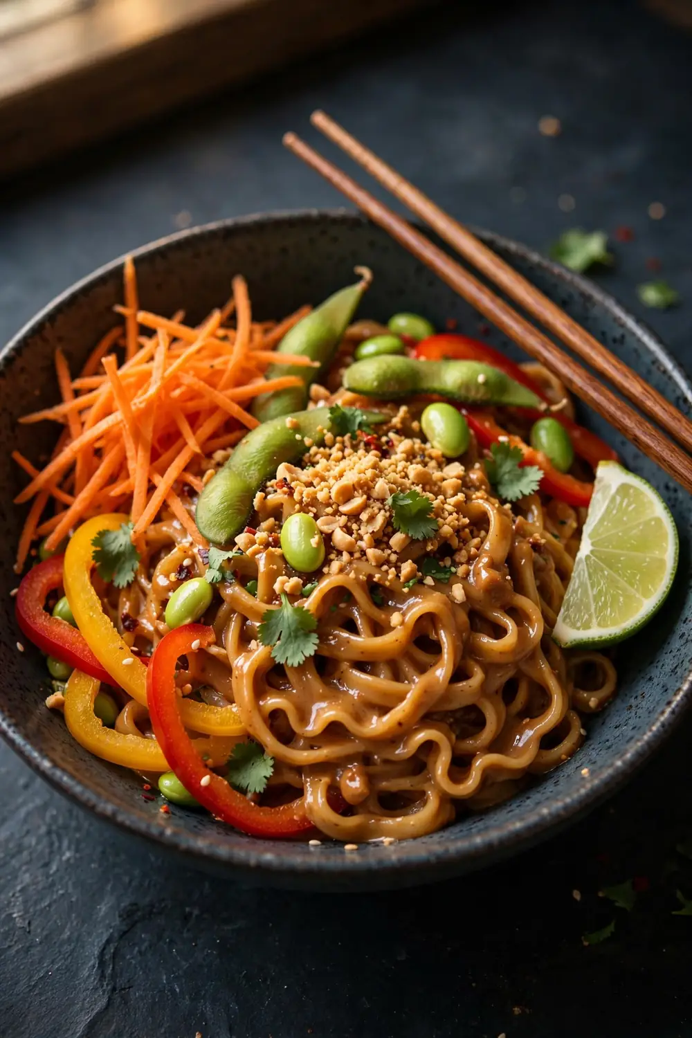 Thai Peanut Noodles - healthy meal prep lunches