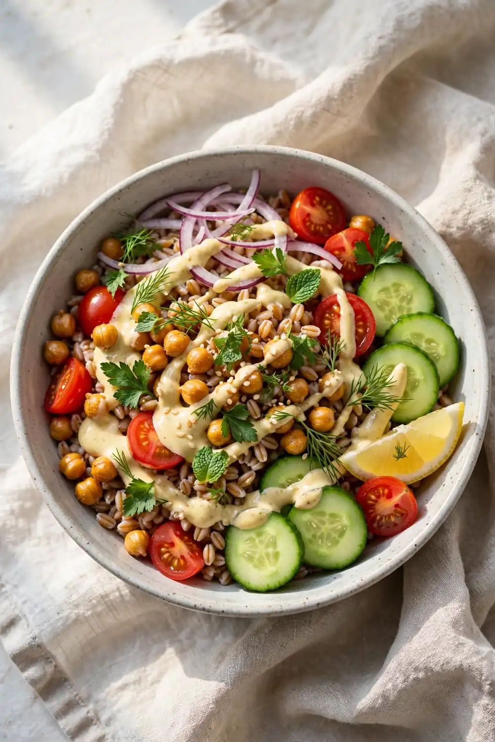 Mediterranean Grain Bowls - healthy meal prep lunches