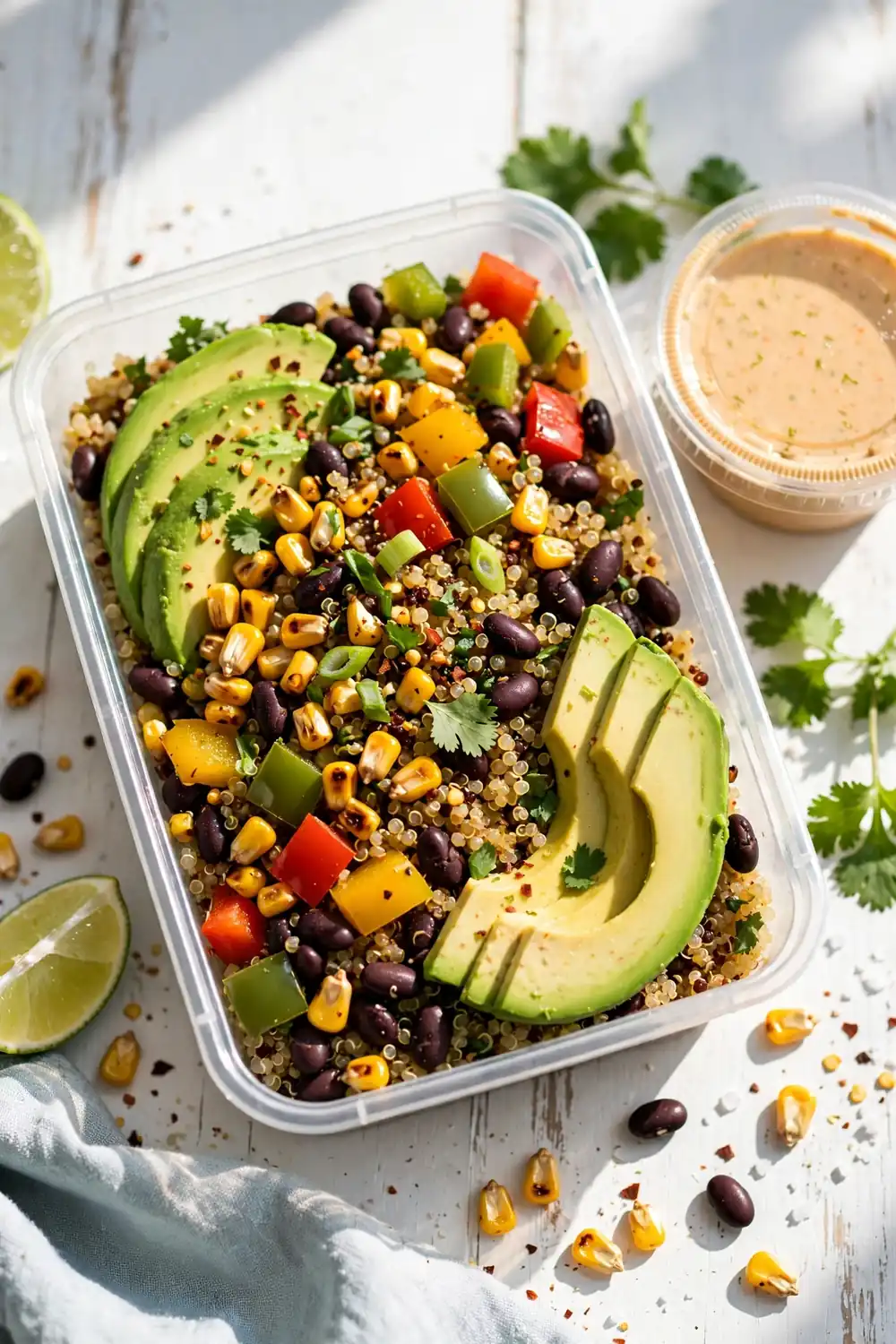 Southwest Quinoa Boxes - healthy meal prep lunches