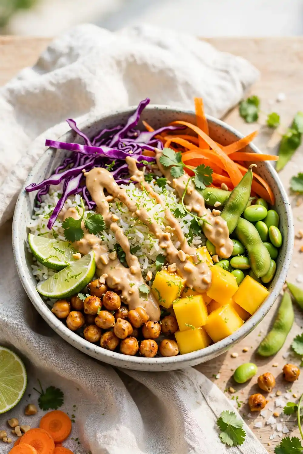 Rainbow Veggie Bowls - healthy meal prep lunches