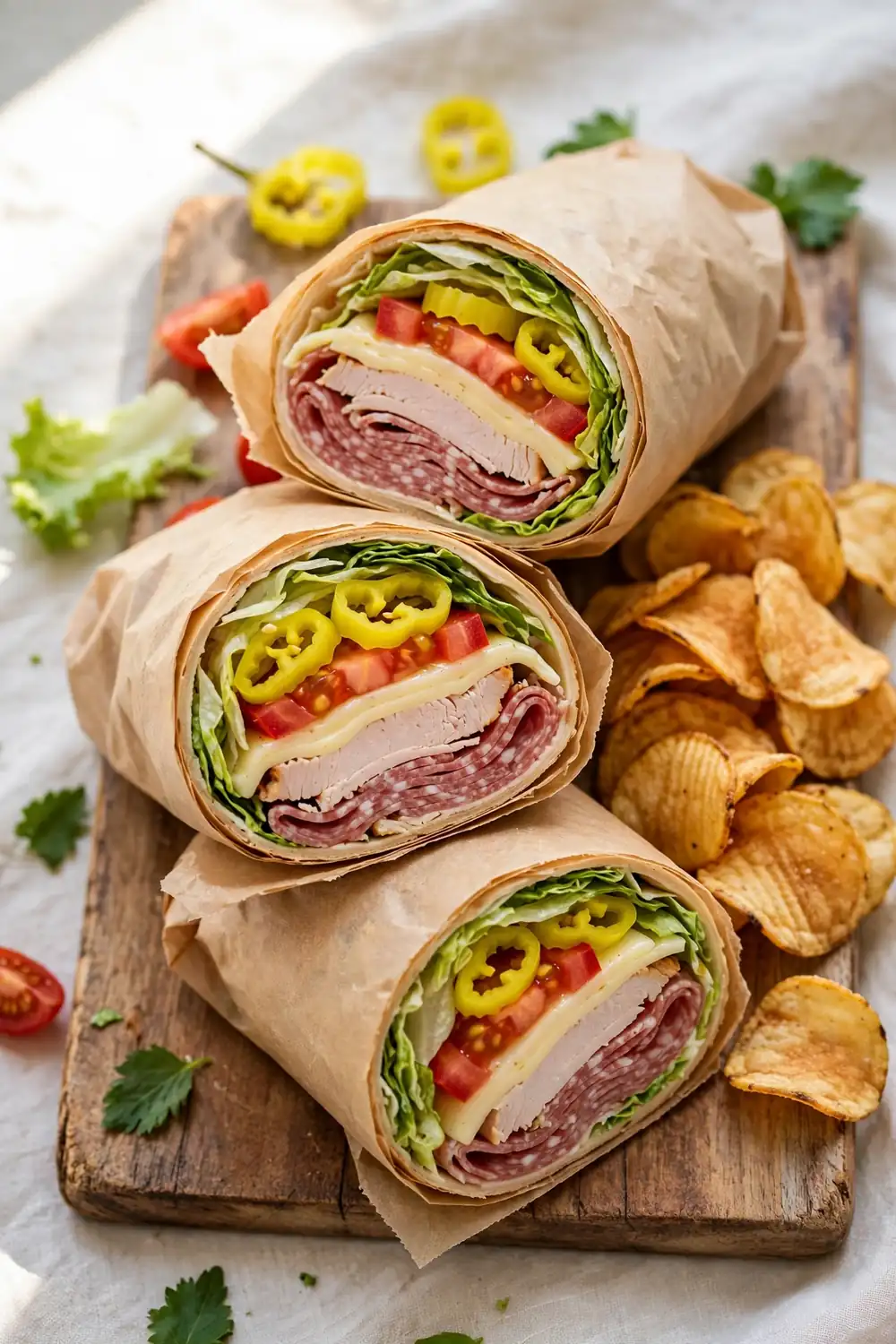 Italian Sub Wraps - healthy meal prep lunches
