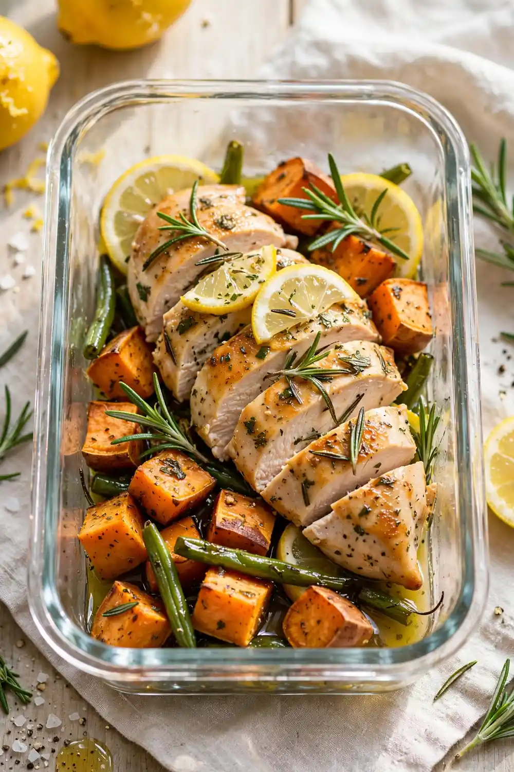 Lemon Herb Chicken - healthy meal prep lunches