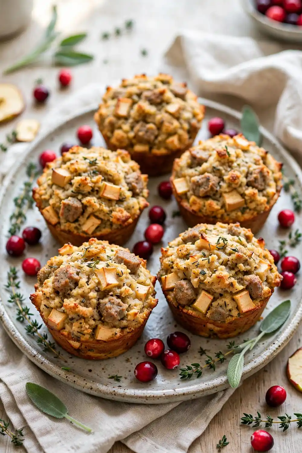 Sausage apple stuffing muffins 05