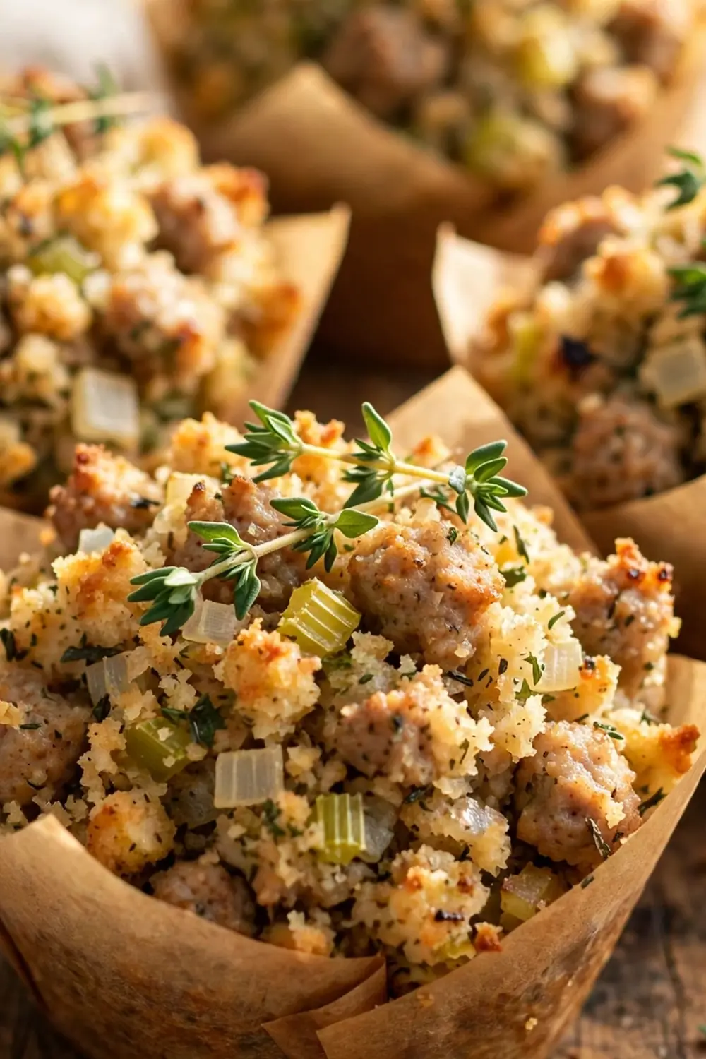 Sausage apple stuffing muffins 11
