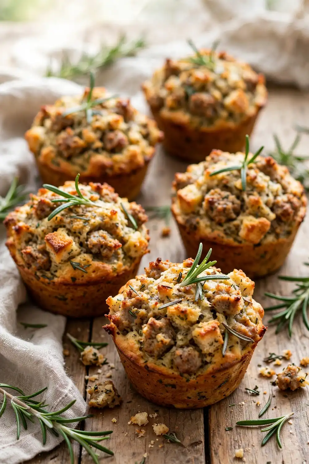 Sausage apple stuffing muffins 17