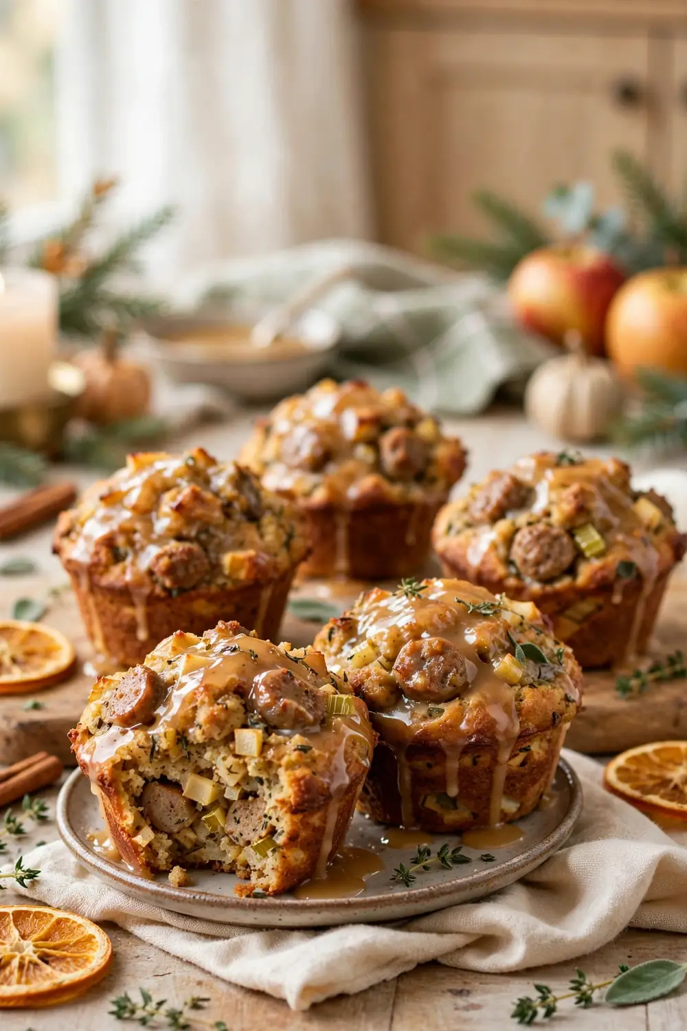 Sausage apple stuffing muffins 18