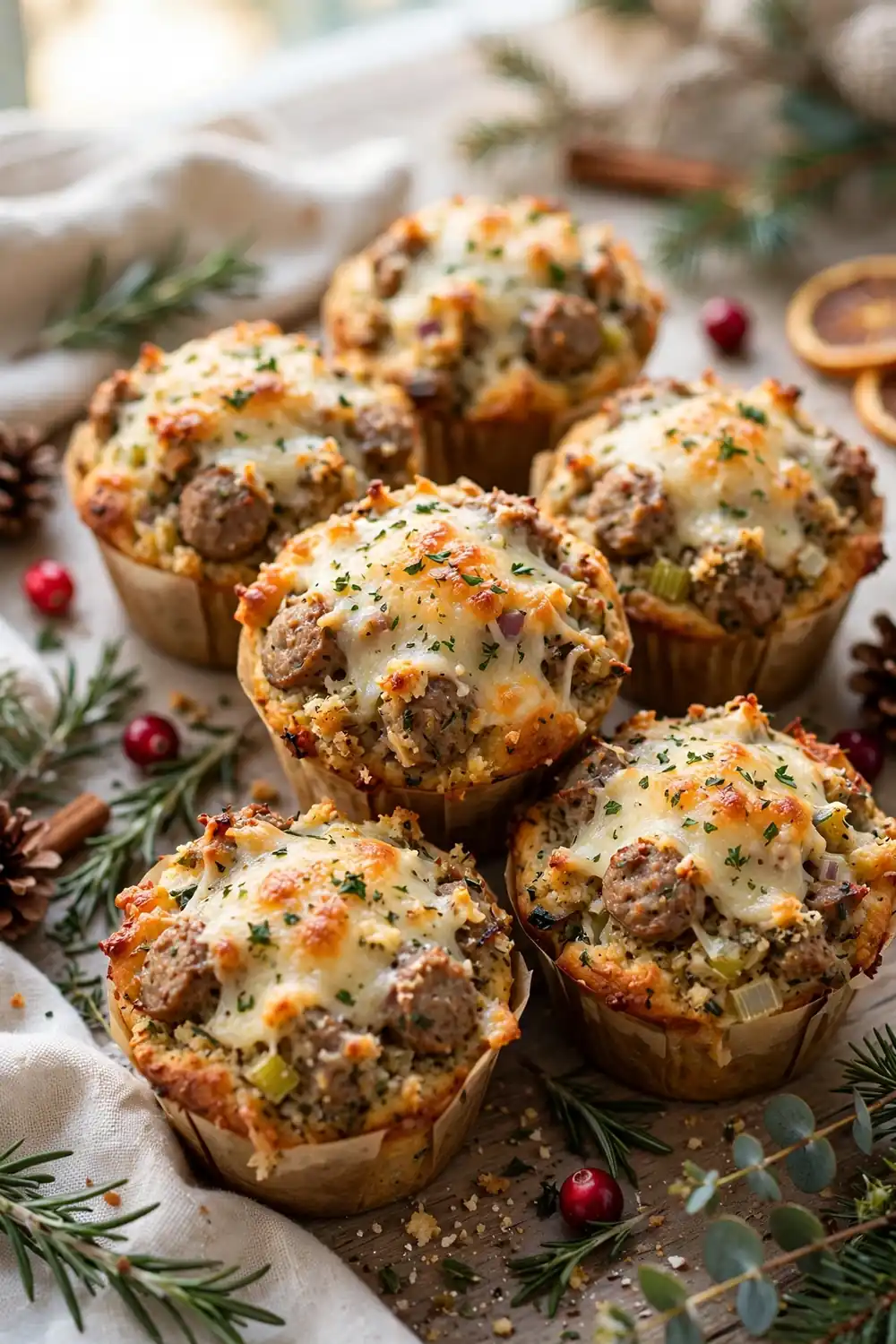 Sausage apple stuffing muffins 19