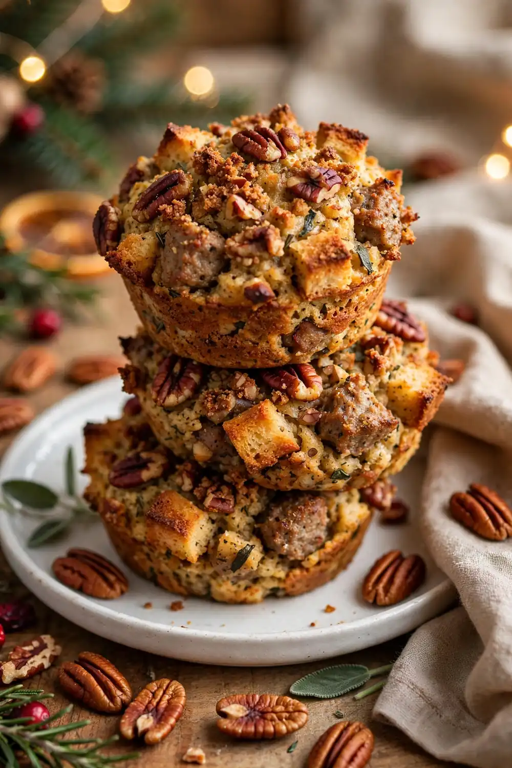Sausage apple stuffing muffins 24
