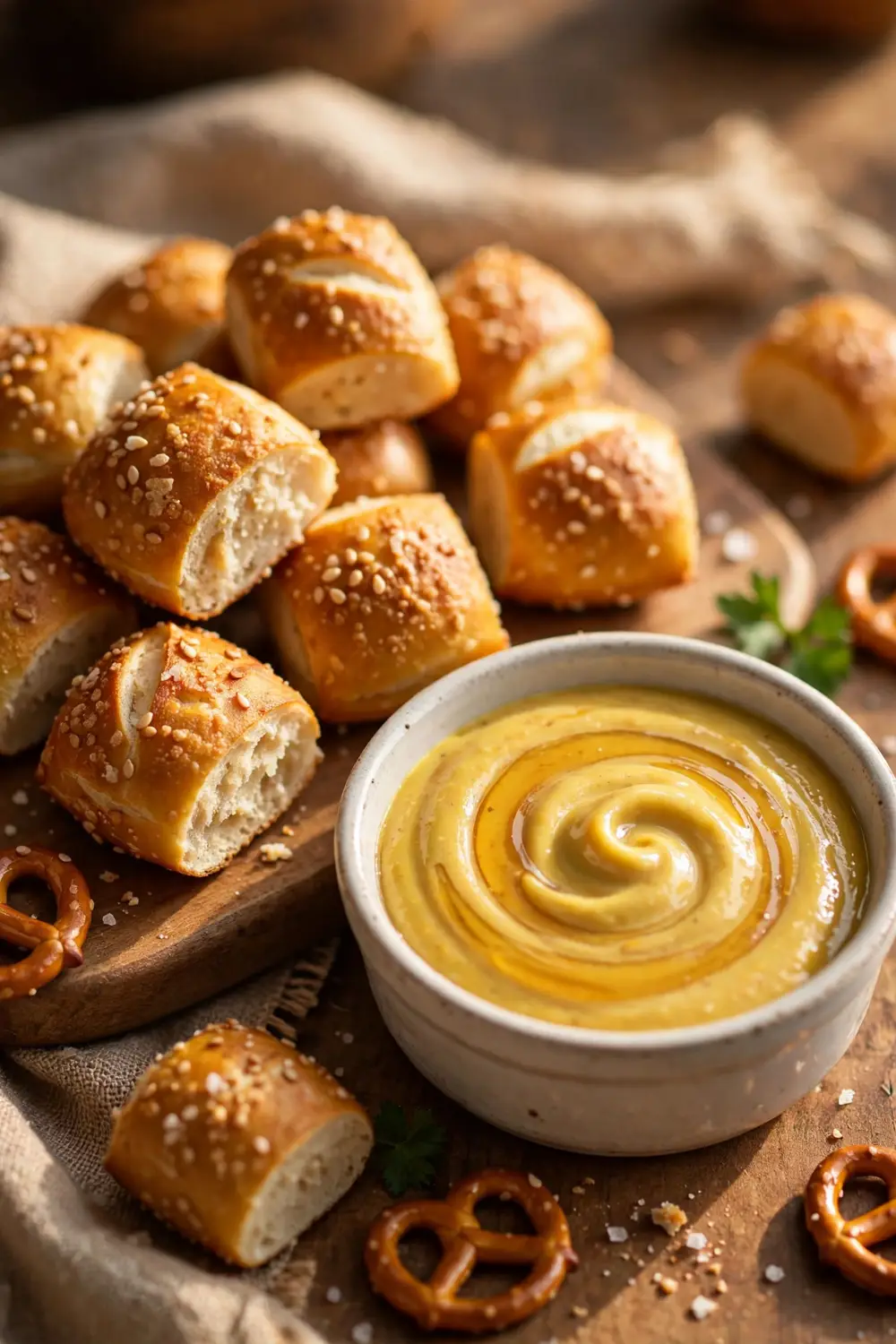 Soft pretzel bites