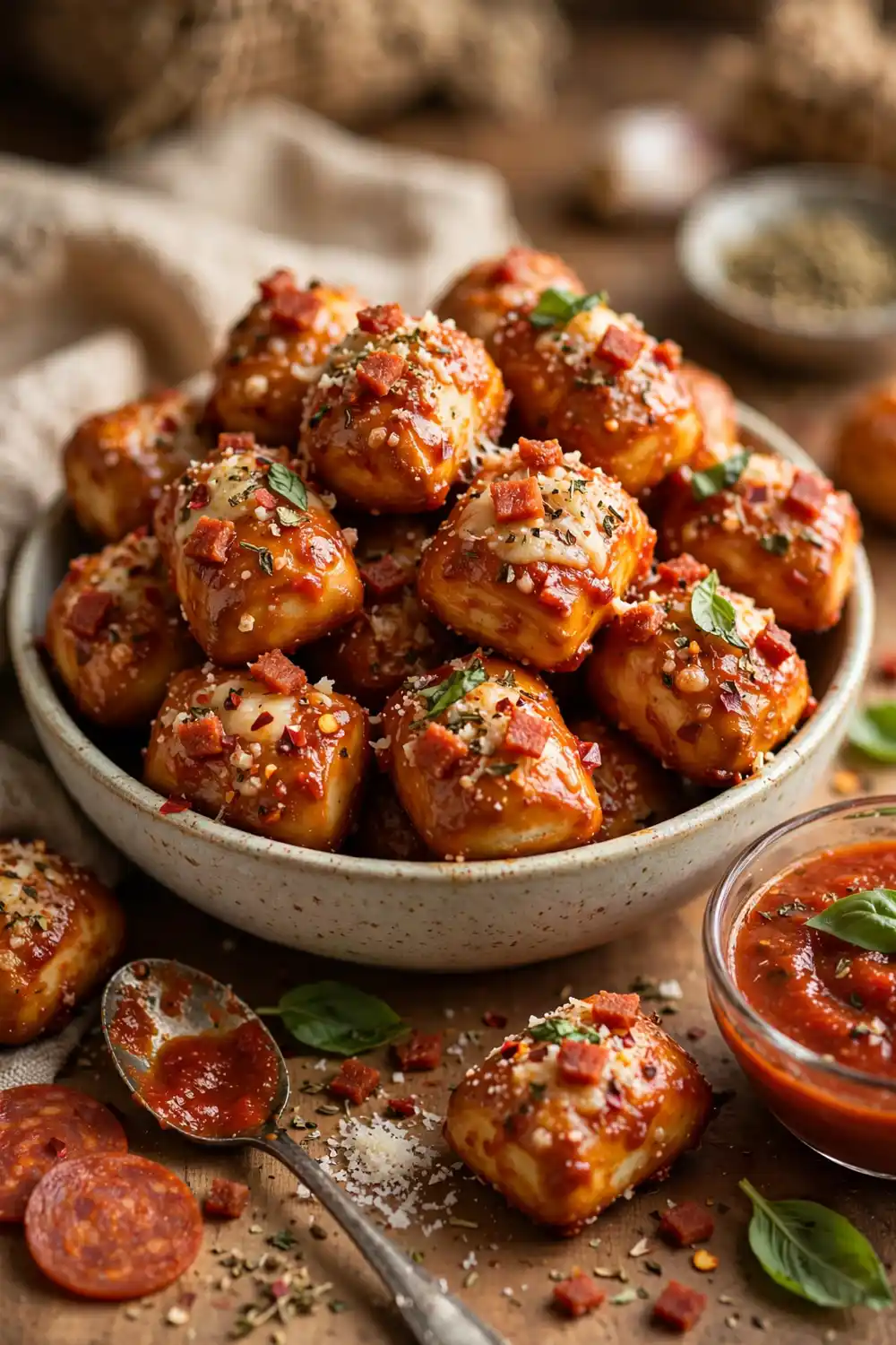 Soft pretzel bites