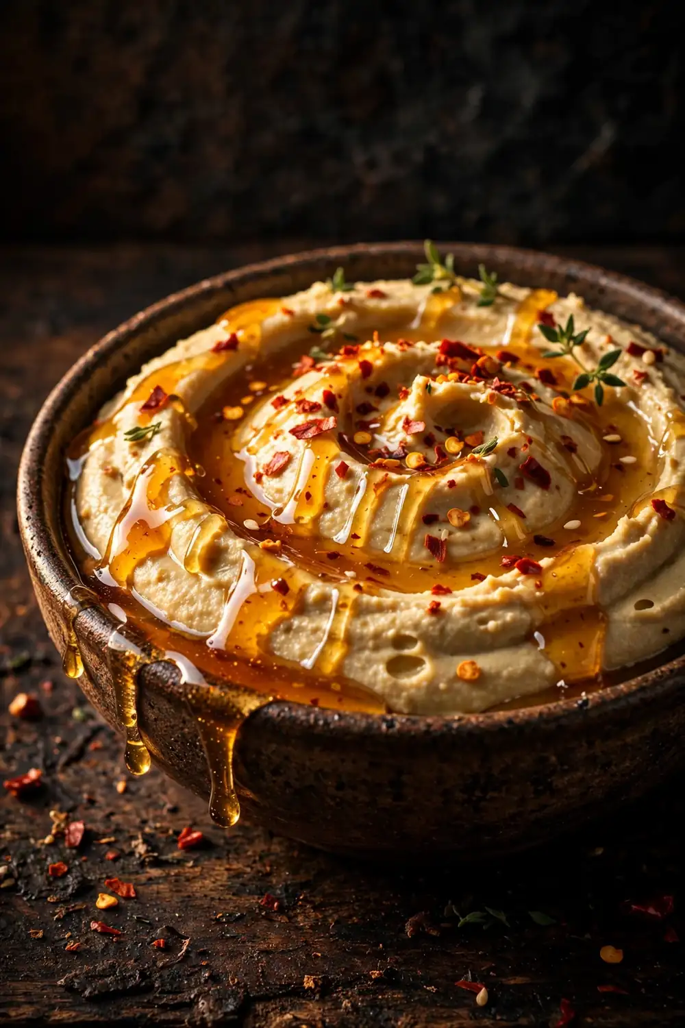 Sweet honey heat hummus