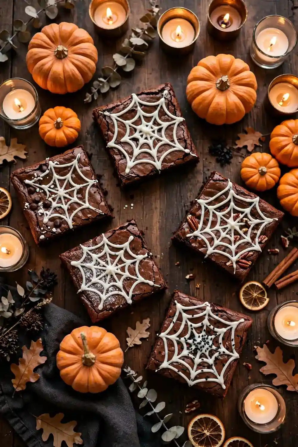 Halloween spiderweb brownies 01