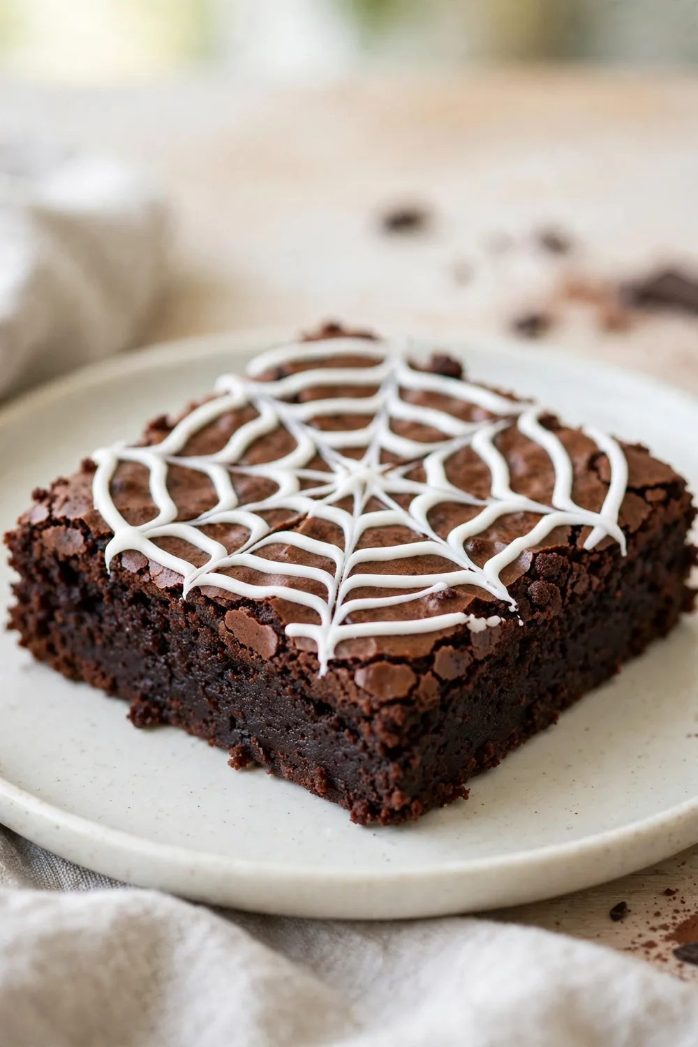 Halloween spiderweb brownies 02