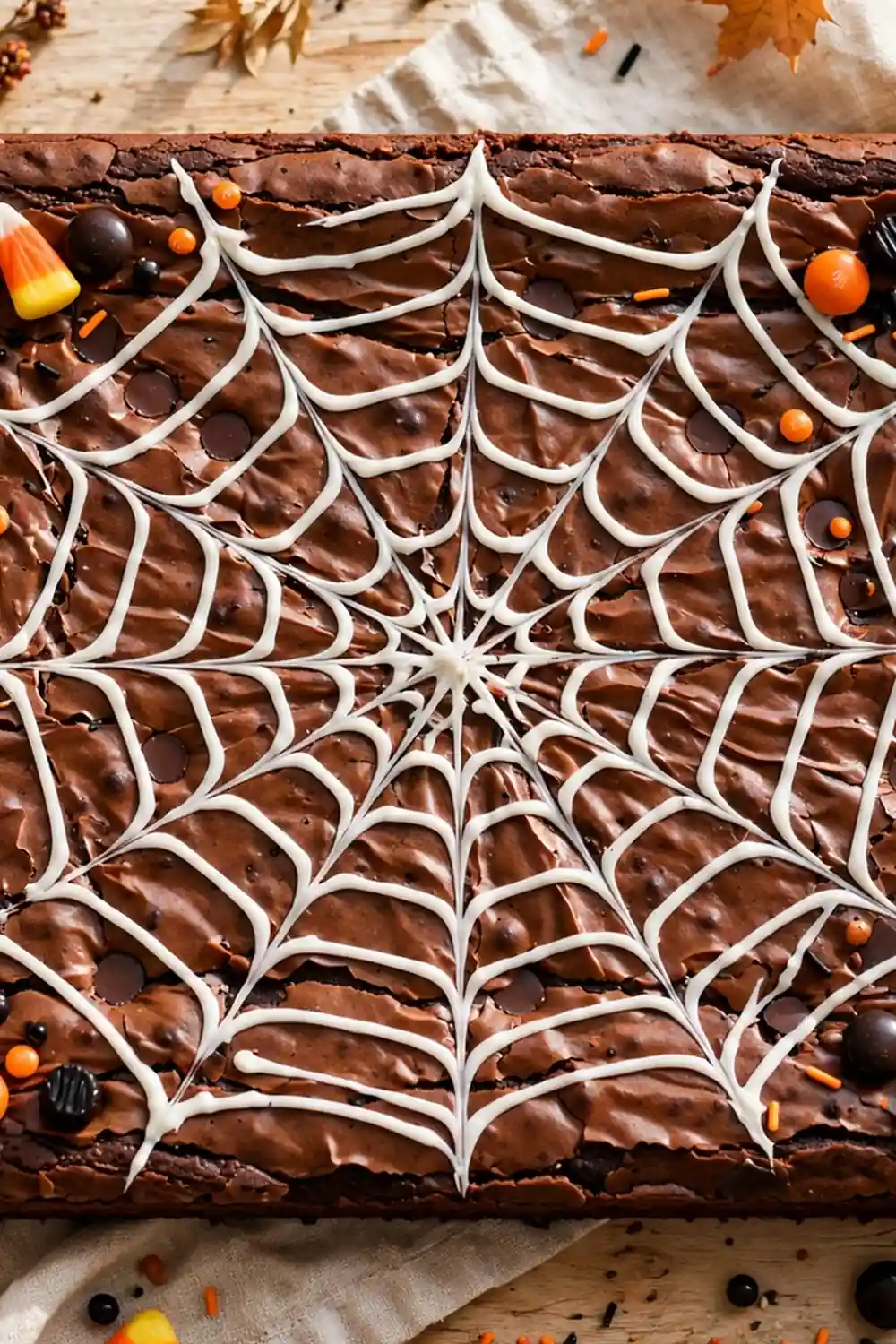 Halloween spiderweb brownies 05