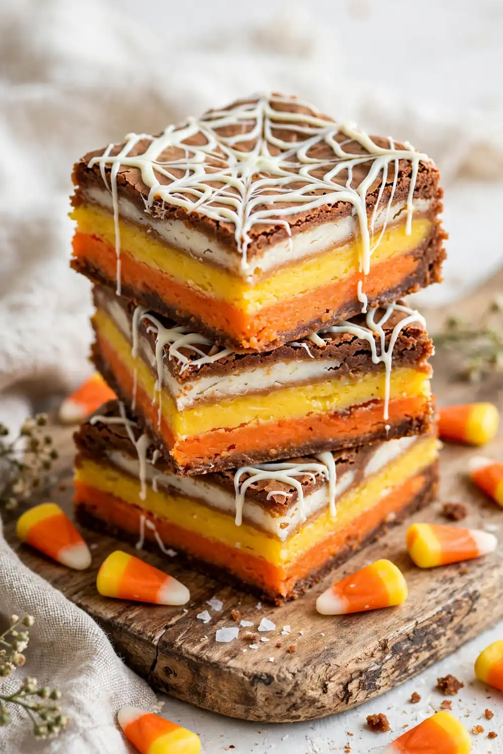Halloween spiderweb brownies 18