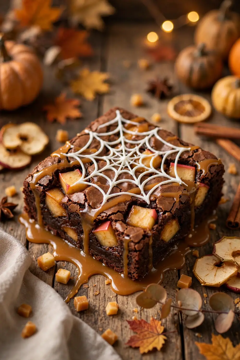 Halloween spiderweb brownies 22