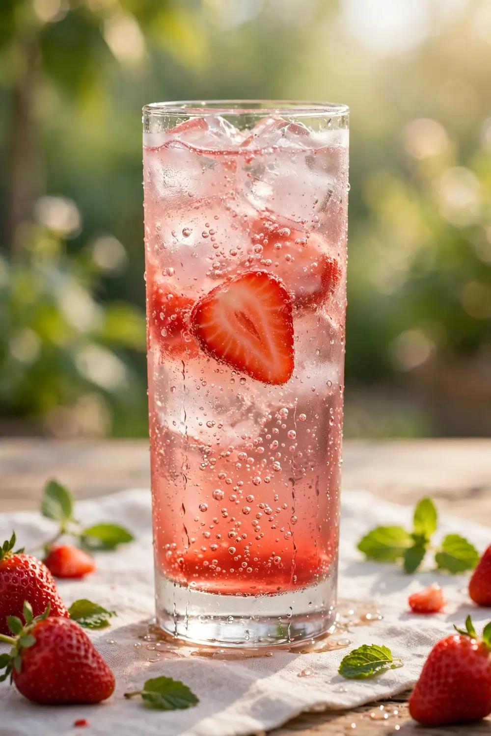 Strawberry basil mocktails