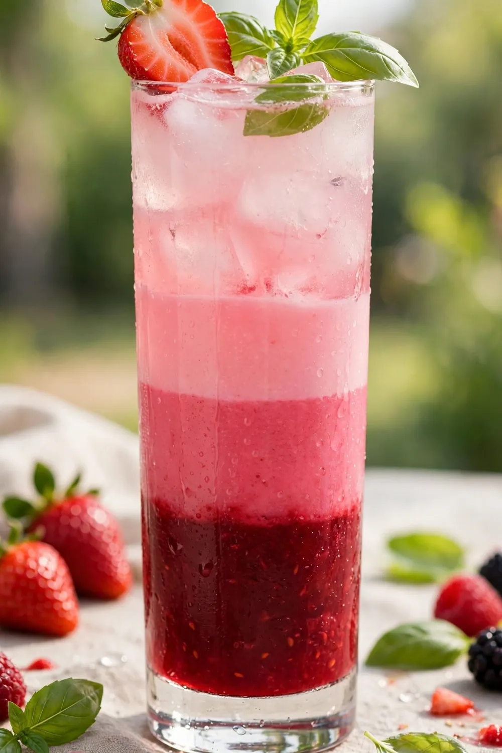 Strawberry basil mocktails