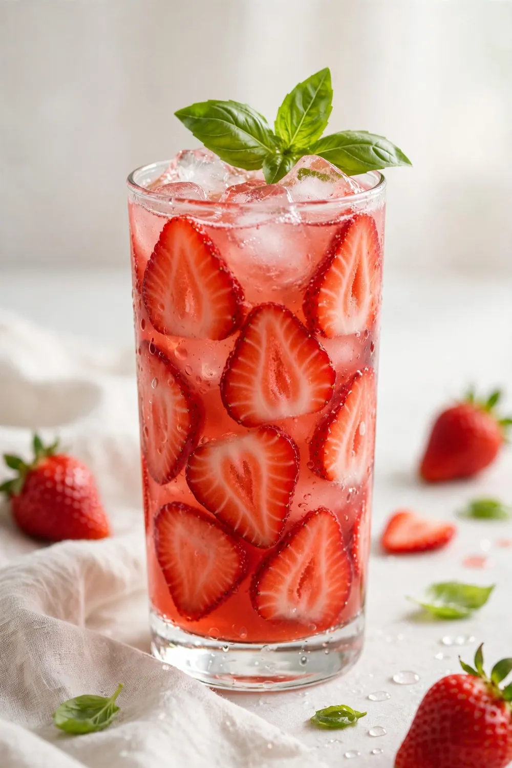 Strawberry basil mocktails