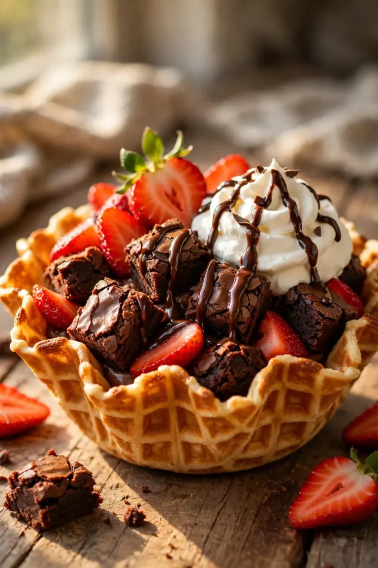 22 Strawberry Brownie Waffle Bowls You’ll Absolutely Adore