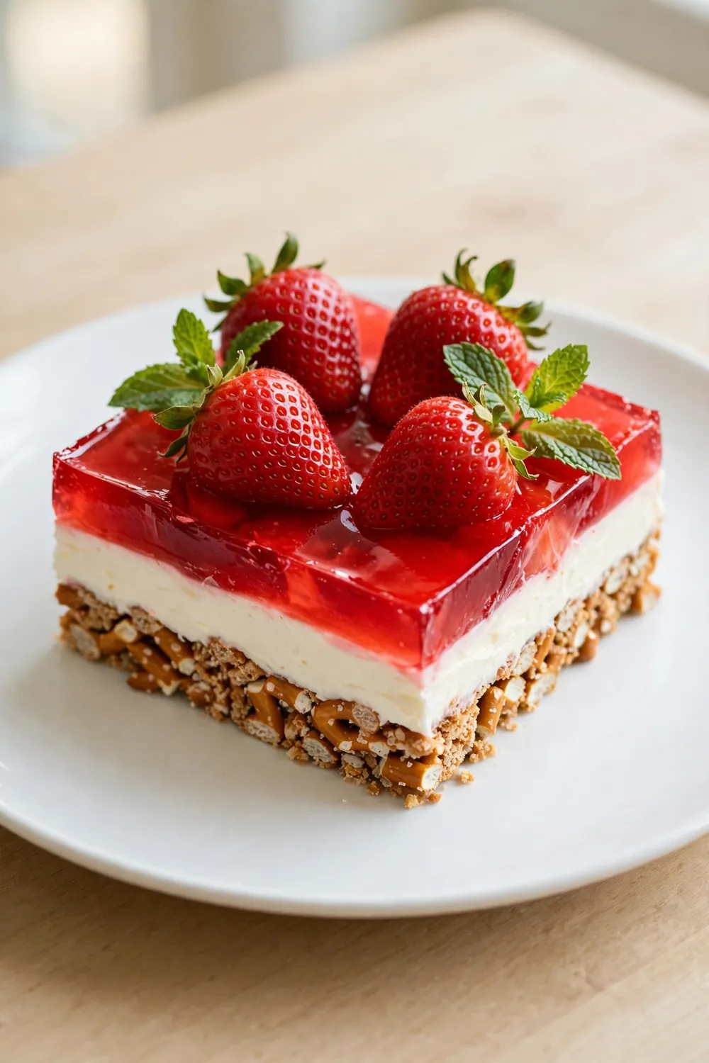 Fresh berry topping on a dessert slice