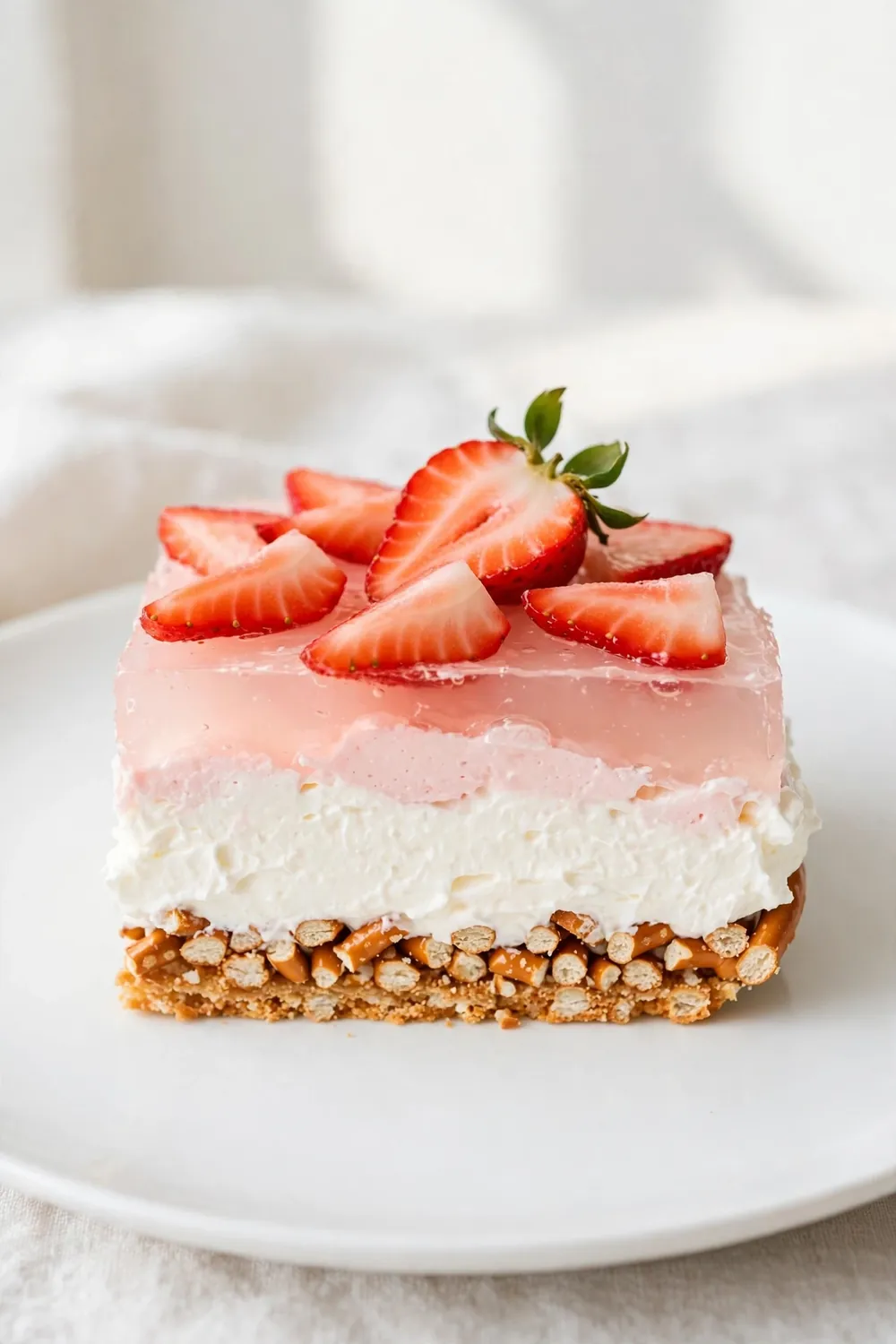 Light whipped filling dessert slice
