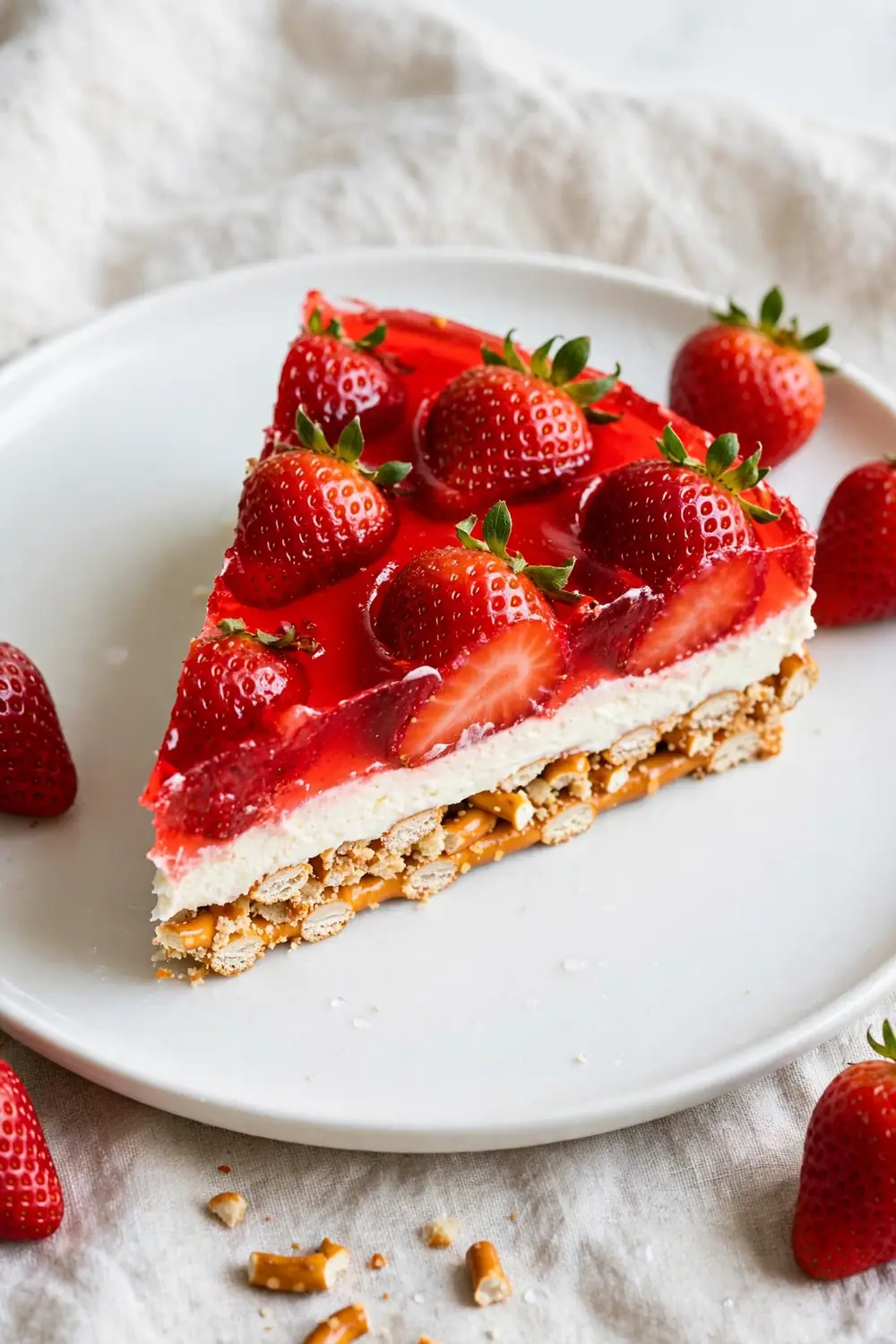 Reduced sugar dessert slice with fresh berries