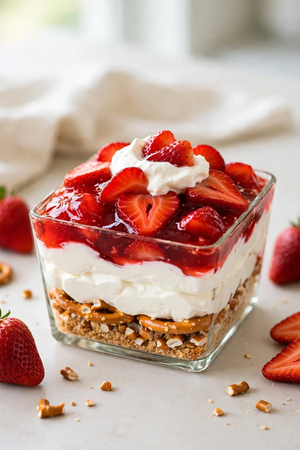 Last minute dessert in a small square dish