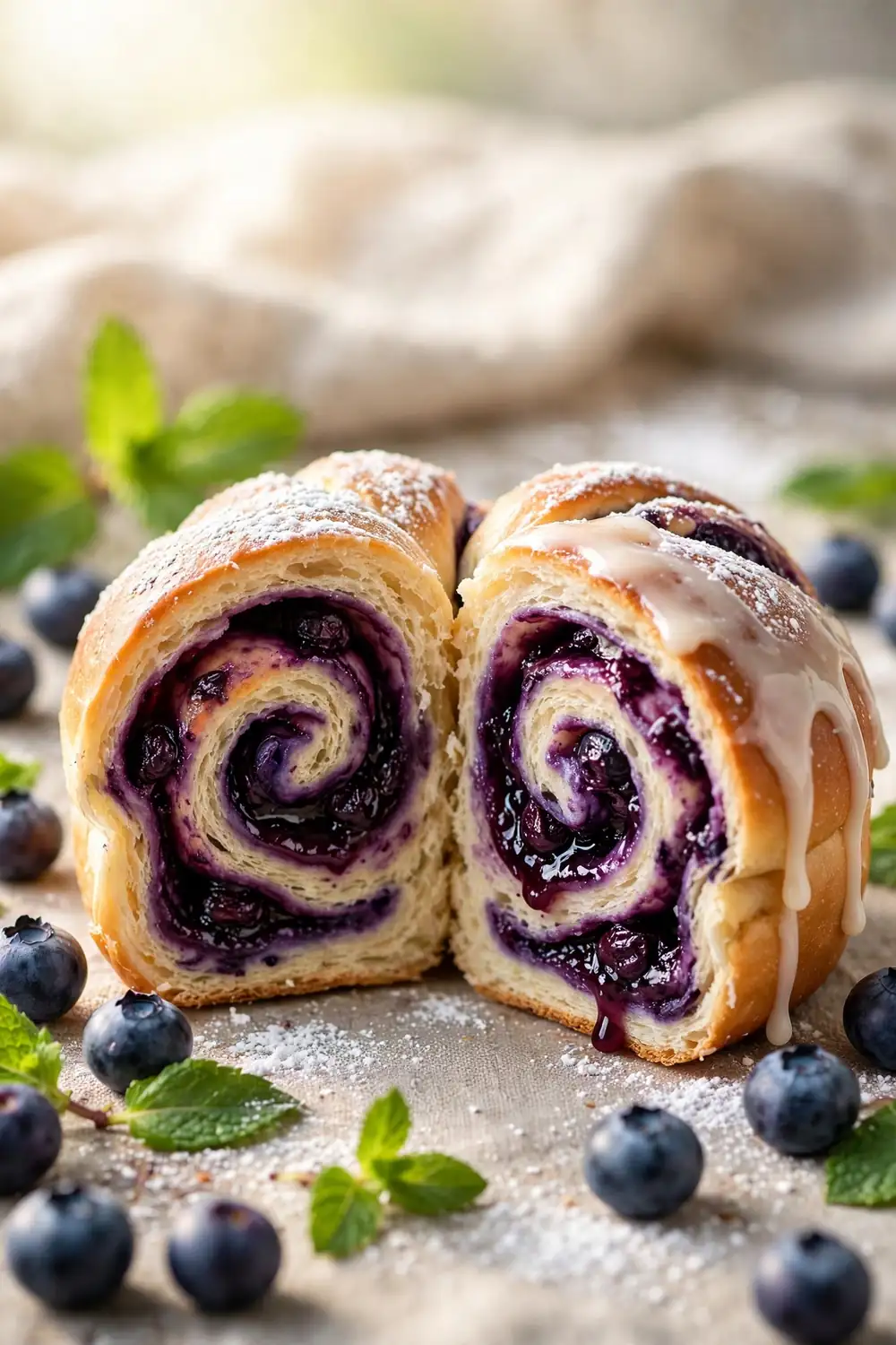 Sweet berry buns