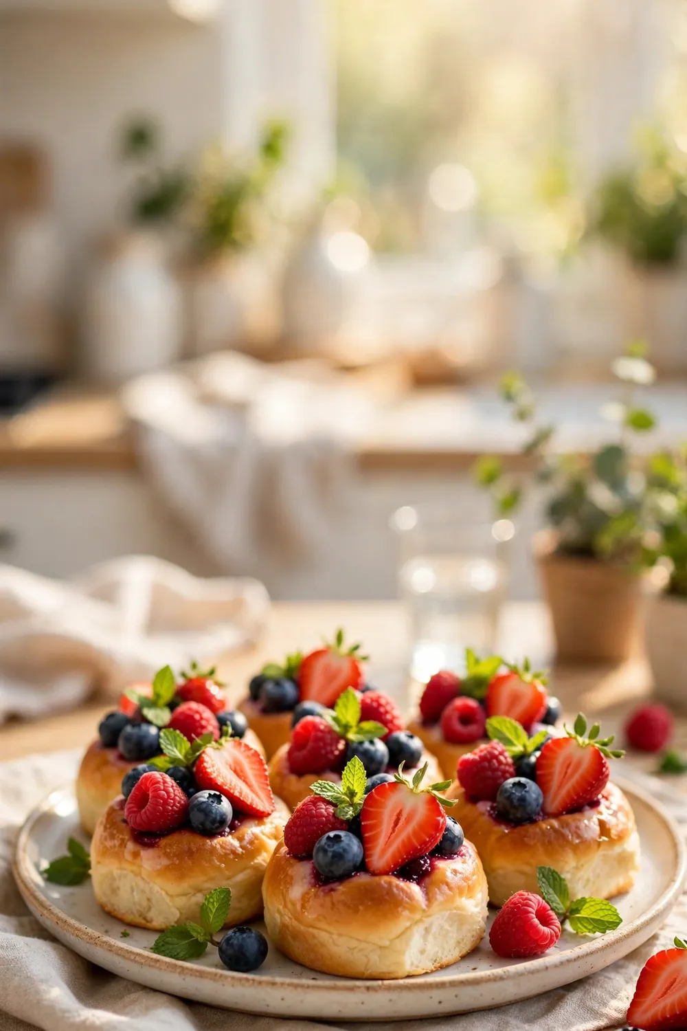 Sweet berry buns