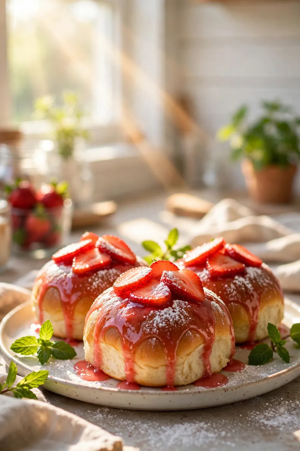 Sweet berry buns