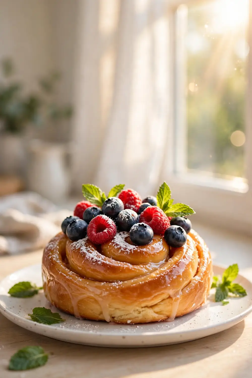 Sweet berry buns